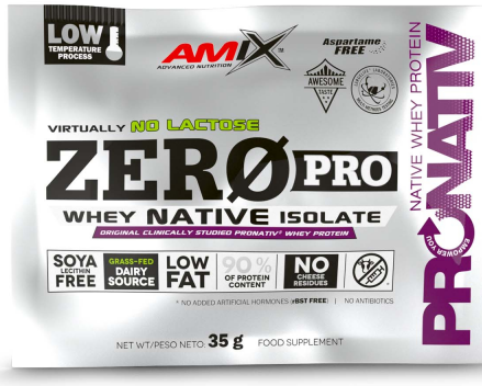 Суроватъчен протеин на прах Amix ZeroPro 35g бял шоколад